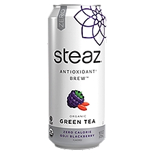 Steaz  Antioxidant Brew Green Tea, Zero Calorie Goji Blackberry Flavored Organic, 16 Fluid ounce