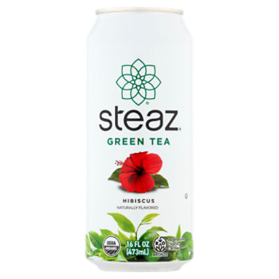 Steaz Hibiscus Green Tea, 16 fl oz