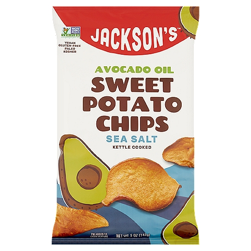 Jackson's Avocado Oil Sea Salt Kettle Cooked Sweet Potato Chips, 5 oz