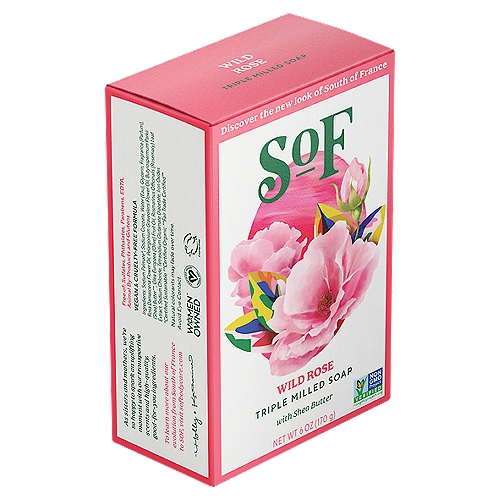 SoF Wild Rose Triple Milled Soap, 6 oz