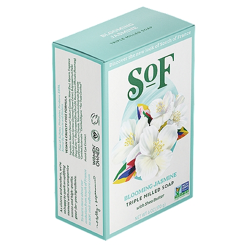 SoF Blooming Jasmine Triple Milled Soap, 6 oz