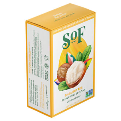 SoF Shea Butter Triple Milled Soap, 6 oz