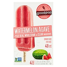 GoodPop Watermelon Agave Pops, 2.75 fl oz, 4 count