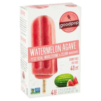 GoodPop Watermelon Agave Pops - Shop Bars & Pops at H-E-B