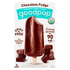 GoodPop Chocolate Fudge Pops, 2.5 fl oz, 4 count