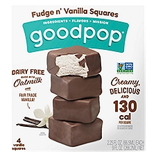 GoodPop Fudge n' Vanilla Squares, 2.25 fl oz, 4 count