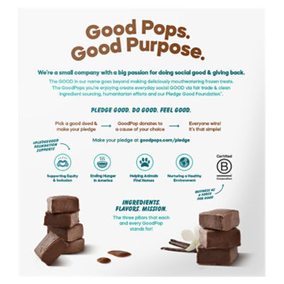 GoodPop Fudge n' Vanilla Squares, 2.25 fl oz, 4 count