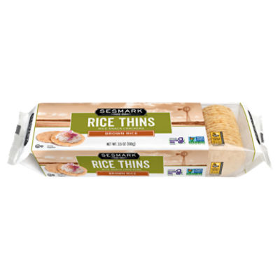 Sesmark Rice Thins Brown Rice Snack Crackers, 3.5 oz