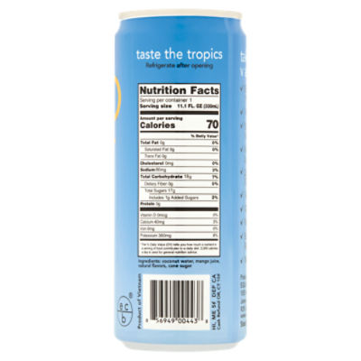 Equator Beverage Mojo Coconut Water + Mango Juice, 11.1 fl oz