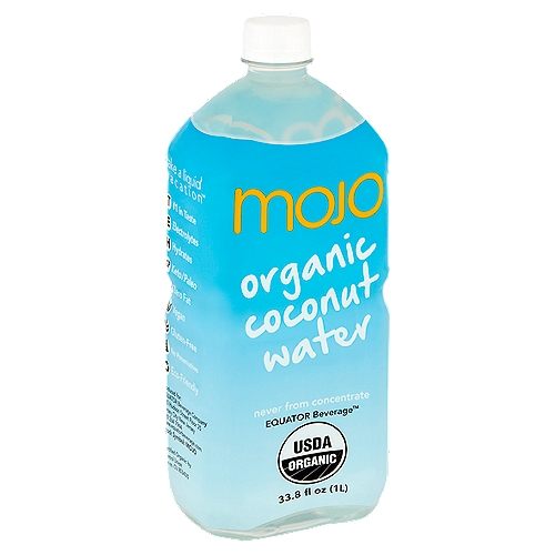 Mojo Pure Organic Coconut Water, 33.8 fl oz
Taste the tropics

Take a liquid vacation®