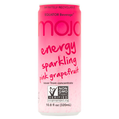 Equator Beverage Mojo Energy Sparkling Pink Grapefruit Juice, 10.8 fl oz