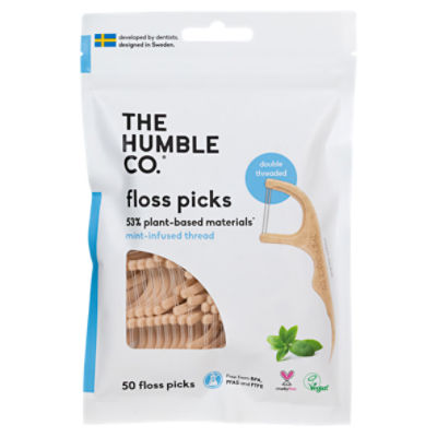 The Humble Co. Corn Starch Floss Picks, 50 count