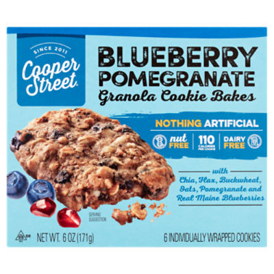 Cooper Street Blueberry Pomegranate Granola Cookie Bakes, 6 count, 6 oz