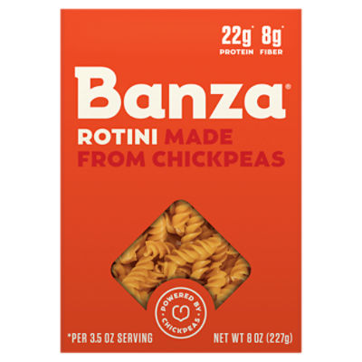 Banza Rotini Made from Chickpeas Pasta, 8 oz, 8 Ounce