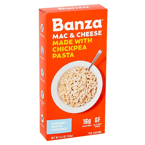 Banza Elbows + White Cheddar Mac & Cheese, 5.5 oz