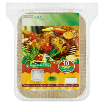USA Foil Half Size Steam Table Pans, 10 count