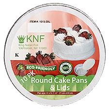 KNF Round Cake Pans & Lids, 10 count