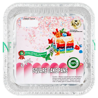 KNF Square Cake Pans, 6 count