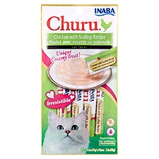 INABA Churu Chicken with Scallop Recipe Cat Treat, 0.5 oz