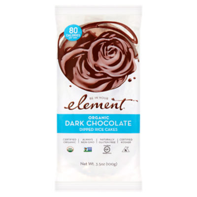 Be In Your Element Organic Dark Chocolate Dipped Rice Cakes, 3.5 oz