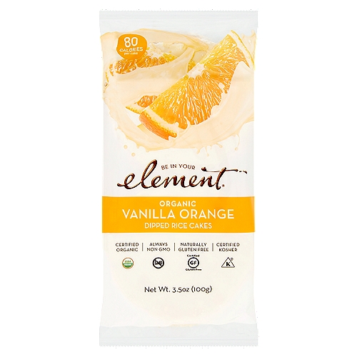 Be In Your Element Organic Vanilla Orange Dipped Rice Cakes, 3.5 oz