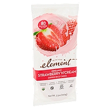 Be In Your Element Organic Strawberry'N'Cream, Dipped Rice Cakes, 3.5 Ounce