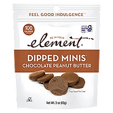 Be In Your Element Dipped Minis Chocolate Peanut Butter Rice Cakes, 3 oz