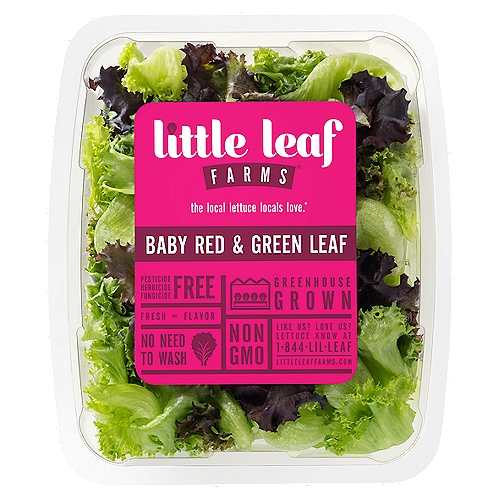 Little Leaf Farms Baby Red & Green Leaf Lettuce, 4 oz