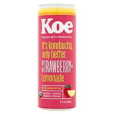 Koe Strawberry + Lemonade Naturally Flavored Sparkling Beverage, 12 fl oz