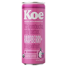 Koe Raspberry + Dragonfruit Kombucha, 12 fl oz