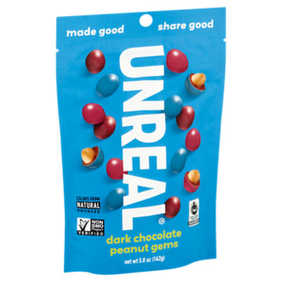 Unreal Dark Chocolate Peanut Gems, 5.0 oz Fairway