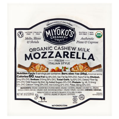 Miyoko\'s Creamery Fresh Italian Organic Cashew Milk Style oz Mozzarella, 8