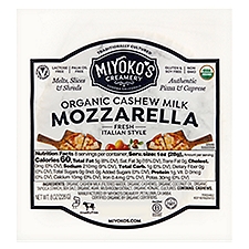 Miyoko's Creamery Mozzarella, Fresh Italian Style Organic Cashew Milk, 8 Ounce