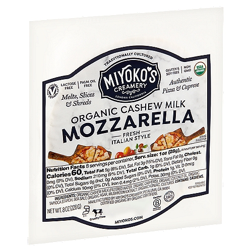 Miyoko\'s Creamery Fresh Italian Style Organic Cashew Milk Mozzarella, 8 oz
