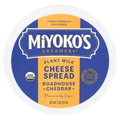 Miyoko's Creamery Roadhouse Cheddar Plant Milk Cheese Spread, 8 oz