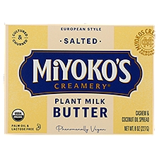 Miyoko's Creamery European Style Hint of Sea Salt Cultured Vegan Butter, 8 oz