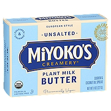 Miyoko's Creamery Cultured Unsalted, VeganButter, 8 Ounce
