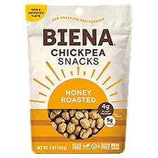 Biena Honey Roasted, Chickpea Snacks, 5 Ounce