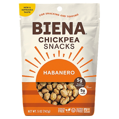 Biena Habanero Chickpea Snacks, 5 oz
5g Plant Protein*
5g Fiber*
*Per Serving

Hi there! this is Poorvi, the founder of Biena and mom of two. At Biena - our mission is to make snacks that keep you healthy and happy. Our Habanero Chickpea Snacks are the perfectly crispy, crunchy & fiery snack that keeps you wanting more. With plant-based protein and fiber, they also pack a nutritional punch. Enjoy!
Poorvi Patodia
Founder & CEO, Biena