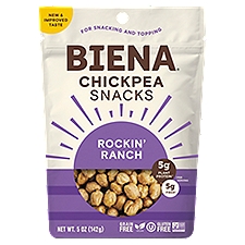 Biena Rockin' Ranch, Chickpea Snacks, 5 Ounce