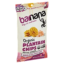 Barnana Organic Kettle Cooked Himalayan Pink Salt Plantain Chips, 5 oz