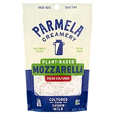 Parmela Creamery Fresh Cultured Mozzarella Plant-Based Cheese, 7 oz