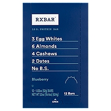 Rxbar Blueberry Protein Bar, 1.83 oz, 12 count
