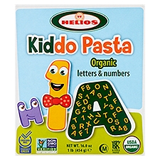 Helios Kiddo Pasta Organic Letters & Numbers, Pasta, 16 Ounce