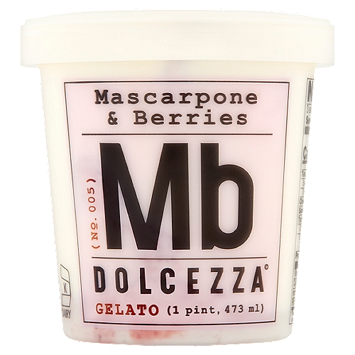 Dolcezza Mascarpone & Berries Gelato, 1 pint