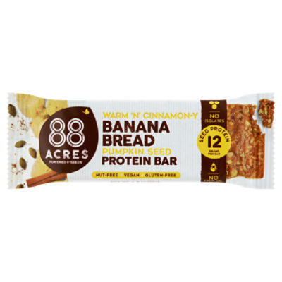 88 Acres Wärm 'N' Cinnamon-y Banana Bread Pumpkin Seed Protein Bar, 1.9 oz