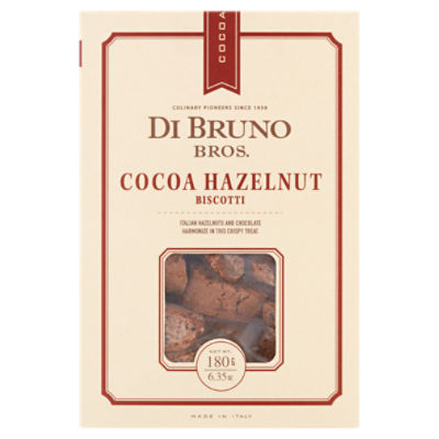 Di Bruno Bros. Cocoa Hazelnut Biscotti, 6.35 oz