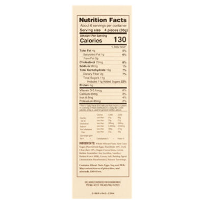 Di Bruno Bros. Cocoa Hazelnut Biscotti, 6.35 oz