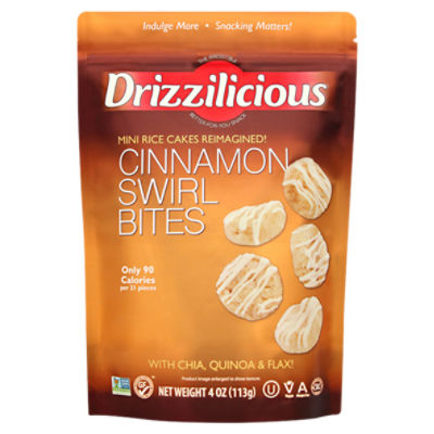 Drizzilicious Cinnamon Swirl Bites Rice Cakes, 4 oz