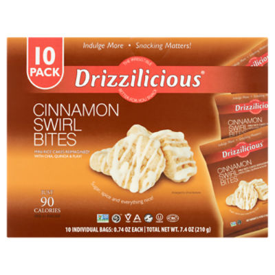 Drizzilicious Cinnamon Swirl Bites, 0.74 oz, 10 count